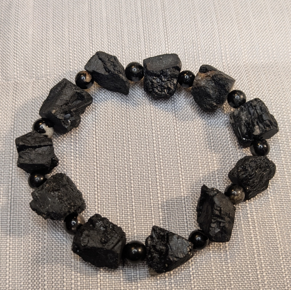 Black Stone Beaded Bracelet